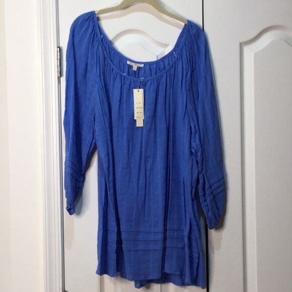 hester & orchard Tops - Hester &Orchard 3x blue gauzy boho sheik NWT